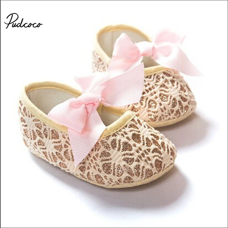 Новинка 2017 года милая детская обувь принцессы для новорожденных малышей мягкая