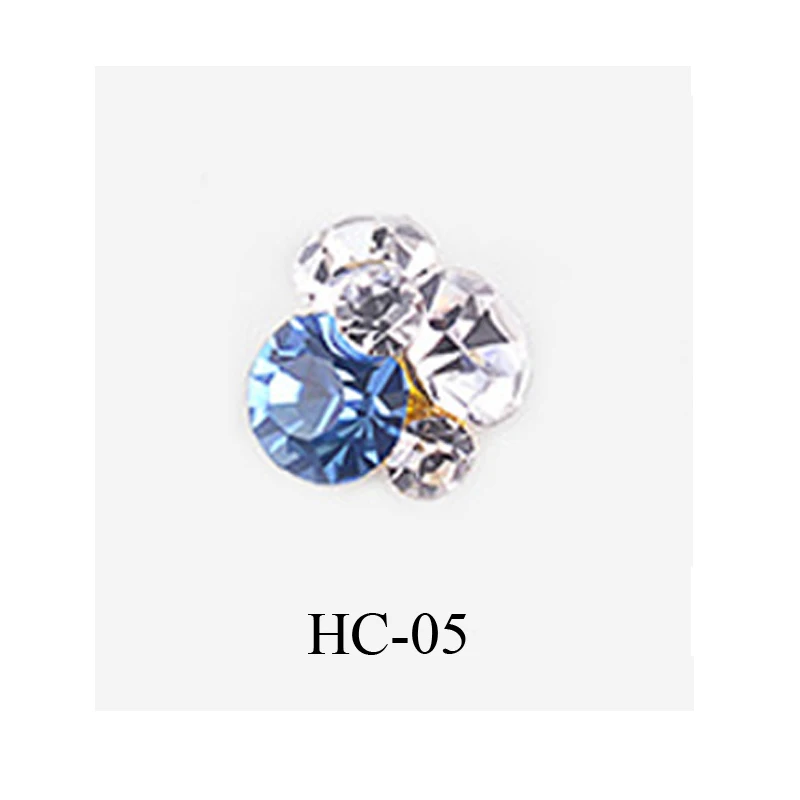 HC-05 New 10pcs Crystal Bright Stones Nail Rhinestone Alloy Nail Art Decorations Glitter DIY 3D Nail Jewelry Pendant - Цвет: HC-05