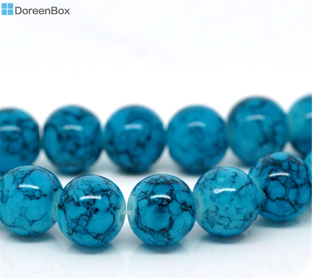 

Doreen Box hot- 158pcs Bead Dark Blue Round Glass Loose Beads For DIY Jewelry Making Accessories 10mm (B13430)