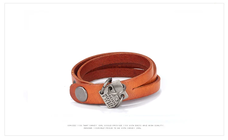 Для мужчин ювелирные изделия кожаный браслет в стиле панк Браслеты для женские