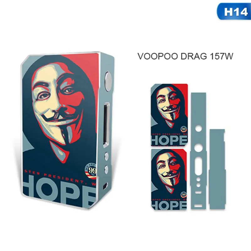 Наклейки на электронные сигареты для VOOPOO DRAG TC 157W коробка мод наклейка на обложку