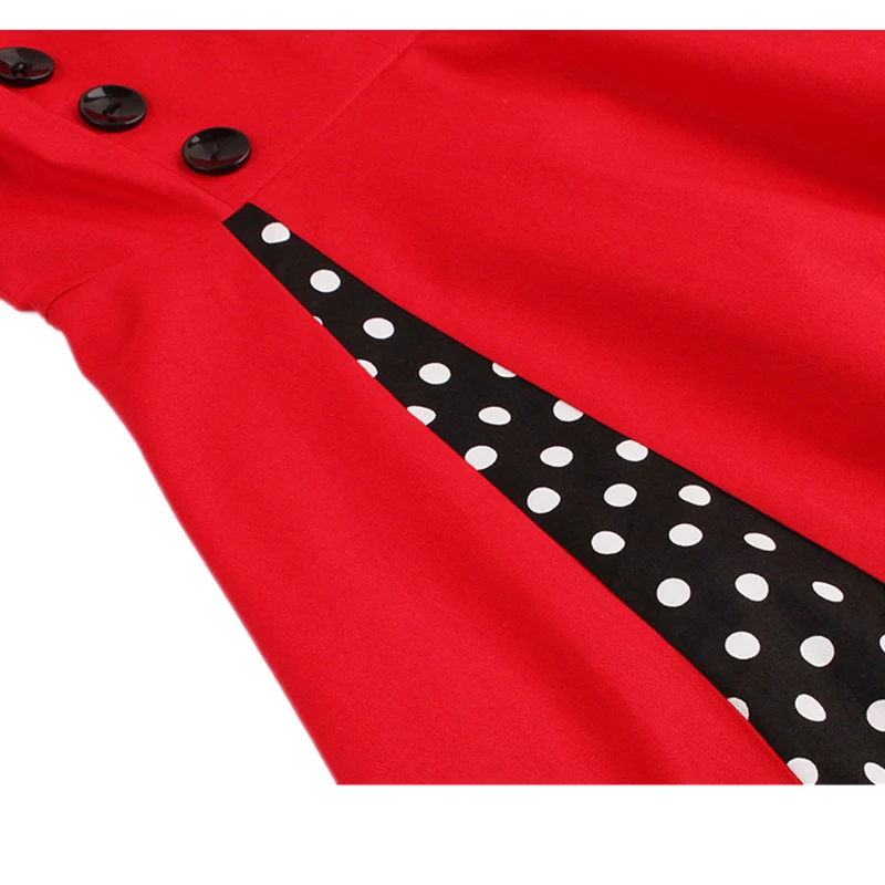 Для женщин Fit Flare Винтаж волновой точки рукав поставить на большой пачки Империя