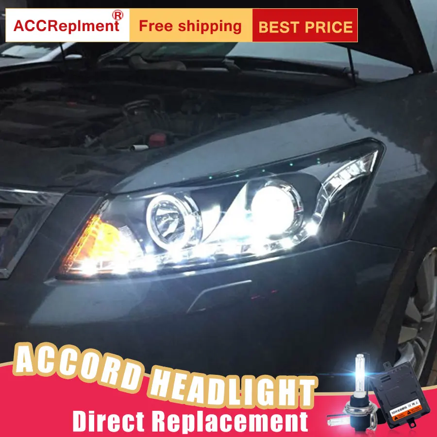 2 шт. светодиодный фары для Honda Accord 08 12 автомобиля Ангельские Глазки ксенон HID