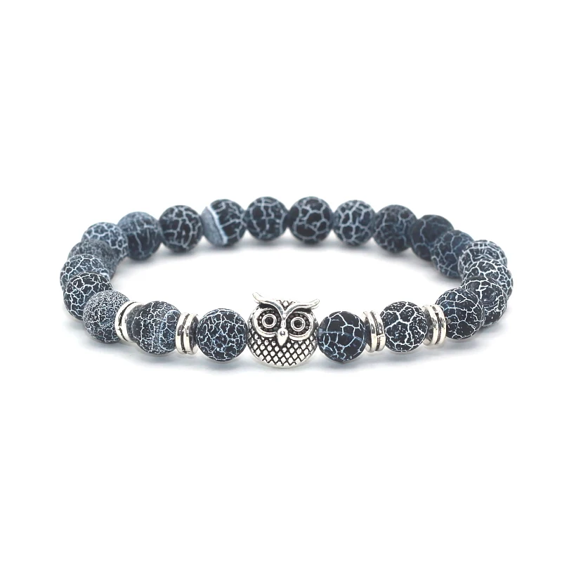 Браслет с бусинами в виде совы дракона черепахи |