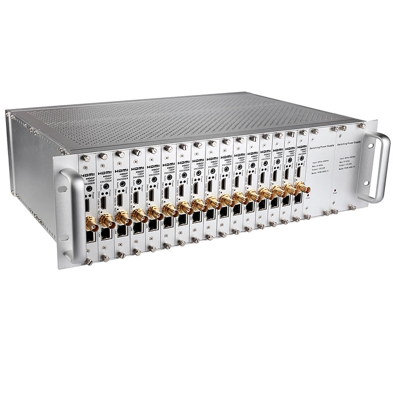 16 HDMI + CVBS AV BNC 3U стойка IP потоковый кодировщик к H.264 1080p @ 60 аудио видео