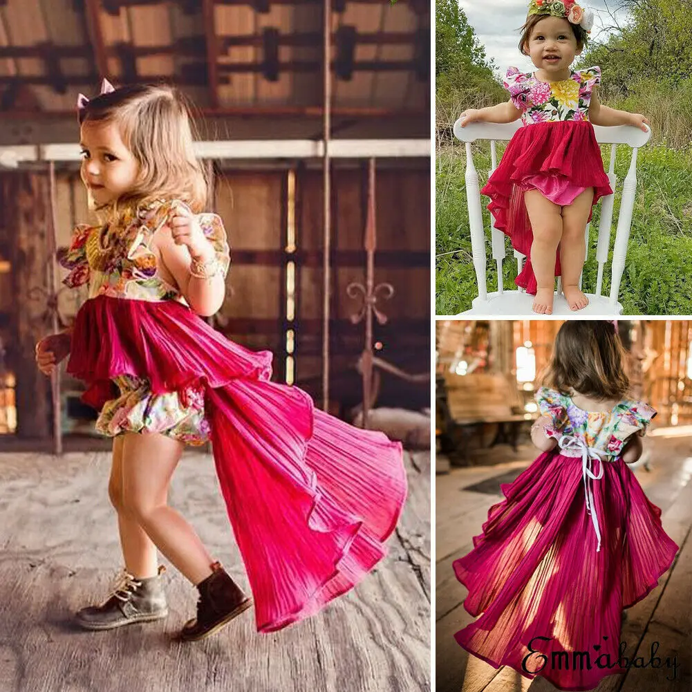 2019 Emmababy платье для маленьких девочек без рукавов принцесс младенцев Детские