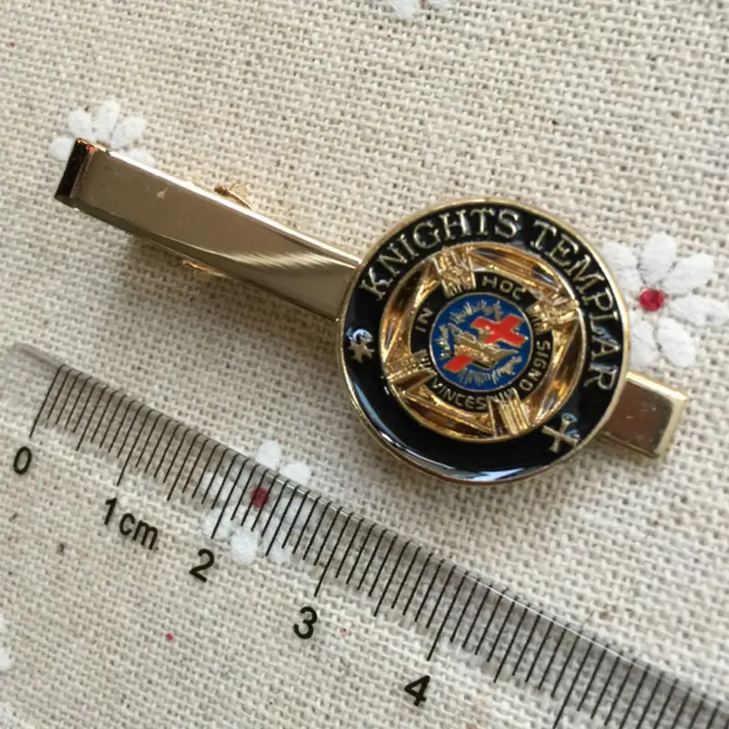 

1pc Knight Templar Clips masonry masonic clasp breatpin for mason Delux freemasonry stickpin tie bar clip hoc signo vinces