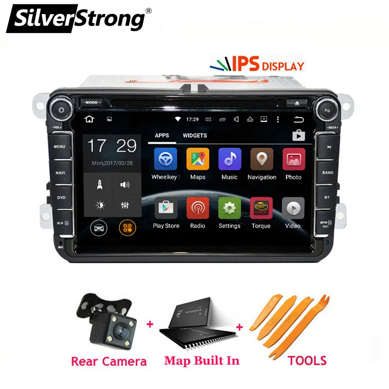 801X30 CAM SilverStrong 2Din ips ANDROID9.0 автомобильный DVD для VW Android для Volkswagen для Passat для гольфа для Polo/Octavia радио для Skoda 801 - Цвет: 801X30 CAM