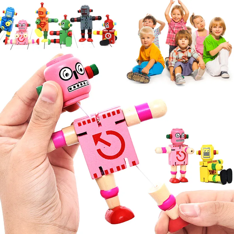 Wooden Robot Toy Early Learning Elastic Deformation Robots Figure Toys for Children Kids Adults S7JN | Игрушки и хобби