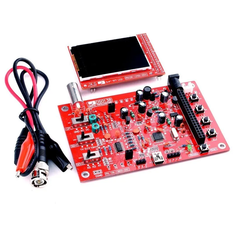2 4 &quotDIY TFT DSO138 цифровой осциллограф набор 200 кГц тестер 1Msps полоса пропускания зонд