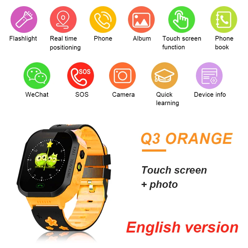 Детские Смарт часы для детей безопасный lbs SOS камера SIM вызов детские наручные