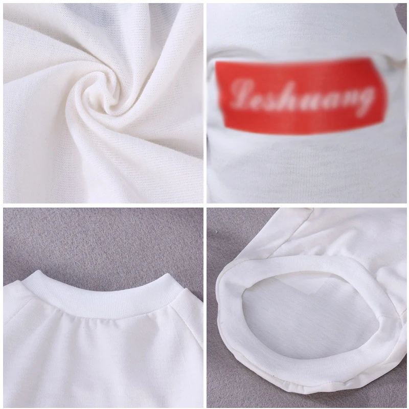 Small Dogs Cat T-shirt Puppy Pet Clothes Leisure Pitbull Poodle Summer Apparels White Black Colors Dog Shirt Size S-XXL | Дом и сад
