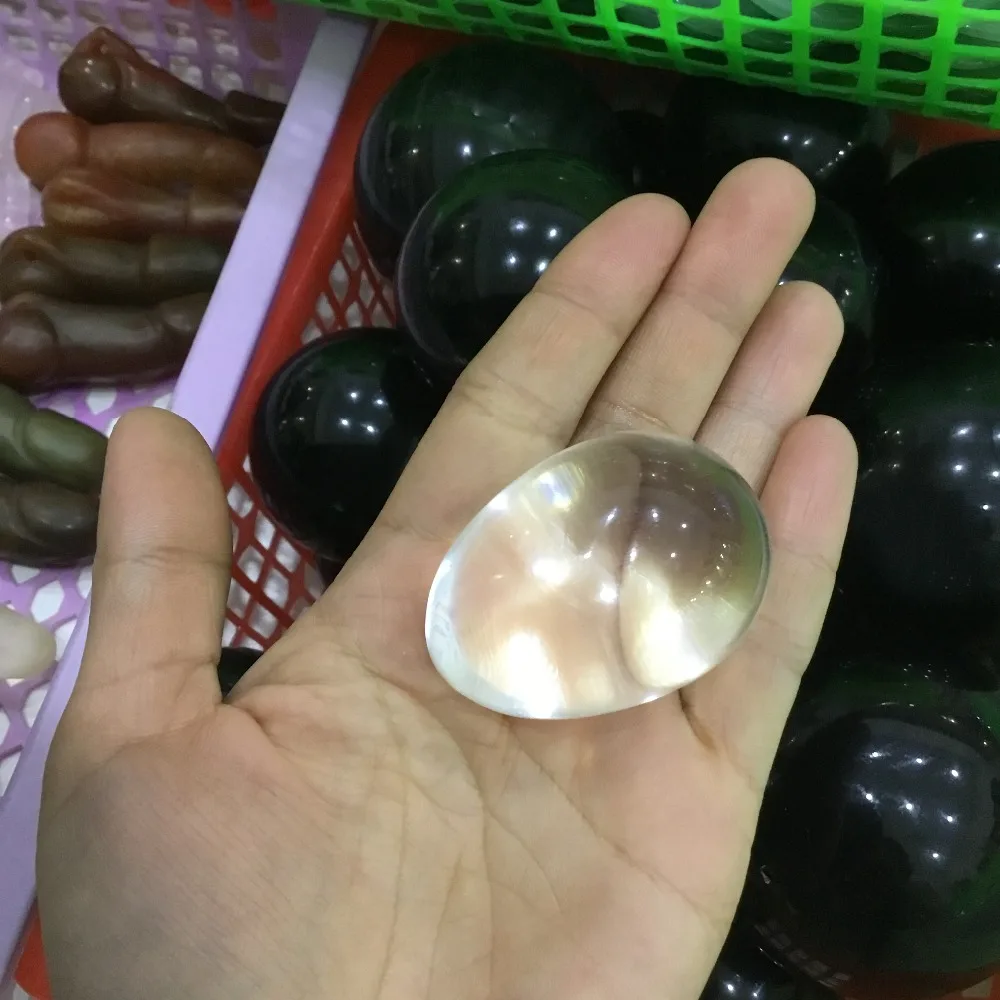 Искусственный кварцевый кристалл камень яйцо прозрачный форма для украшения |