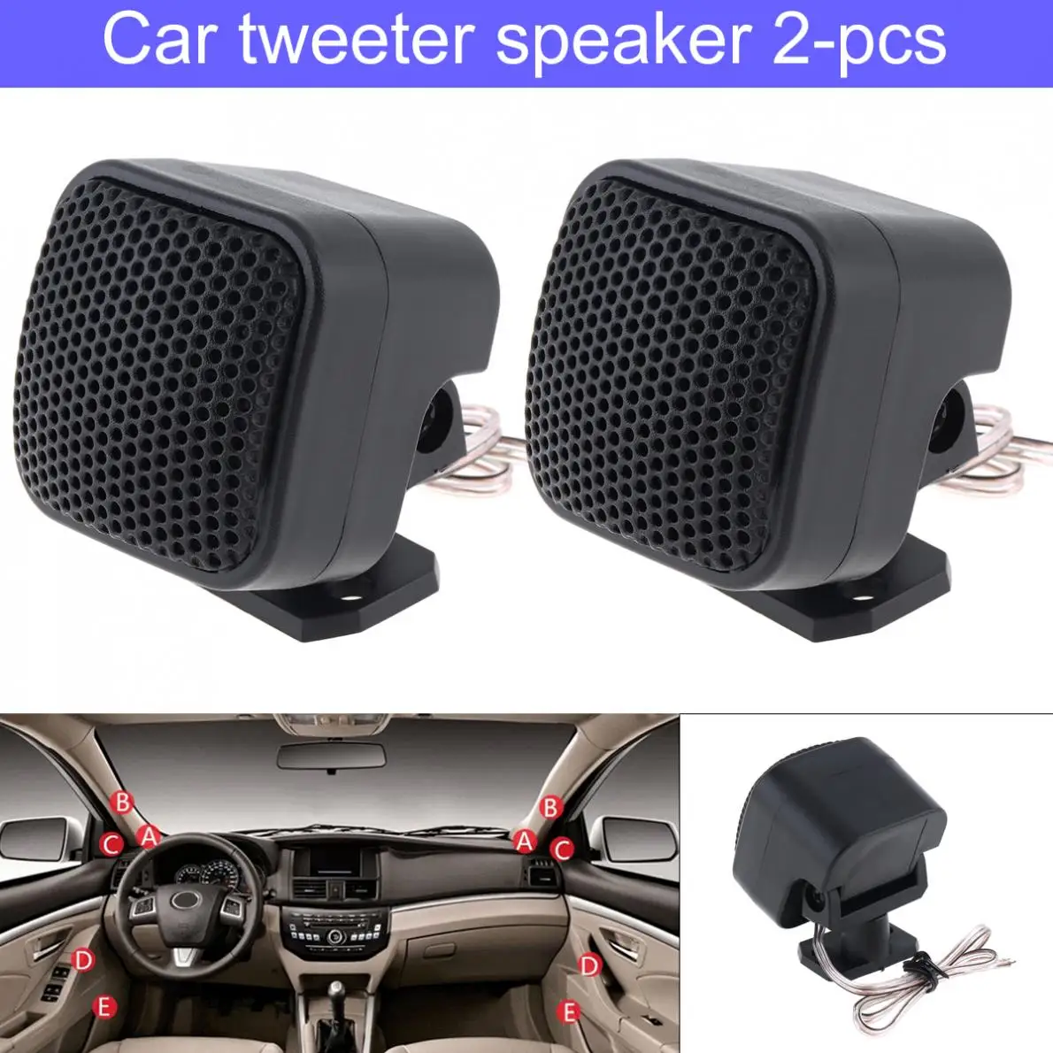 2pcs 500W High Efficiency Mini Car Tweeter Speakers Auto Horn Audio Music Stereo Speaker for Car Audio System 2pcs 500W High Efficiency Mini Car Tweeter Speakers Auto Horn Audio Music Stereo Speaker for Car Audio System