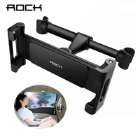 rock universal car headrest mount luxury aluminum holder for 4 7 10 5 phonestablets car back seat stand for iphoneipad 9 7