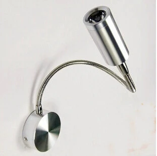 

Silver LED Bedside Lamp Reading Wall Lamps LED Plumbing Trap Background Mirror Light Adjustable