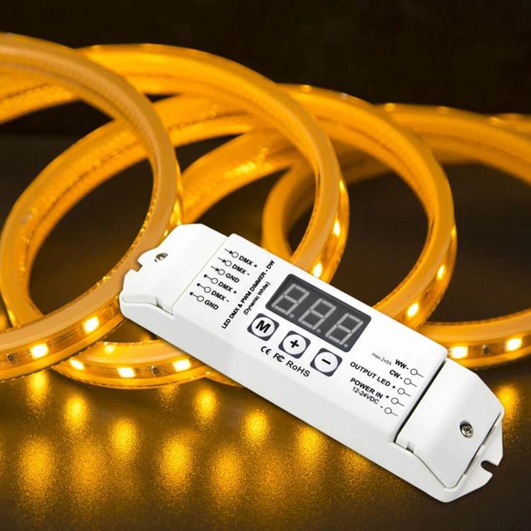 BC 832 DC12V 24V постоянное напряжение PWM DMX512/1990 светодиодный декодер 2 канала DMX