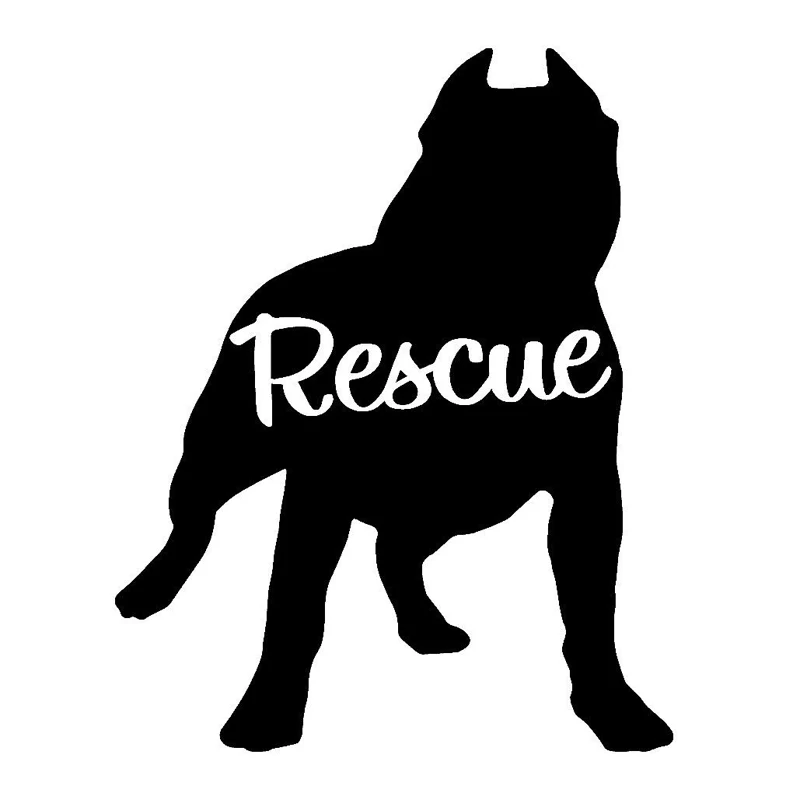 

30cm Pit Bull Rescue Car Accessories Decor Vinyl Car Sticker 6z-0027