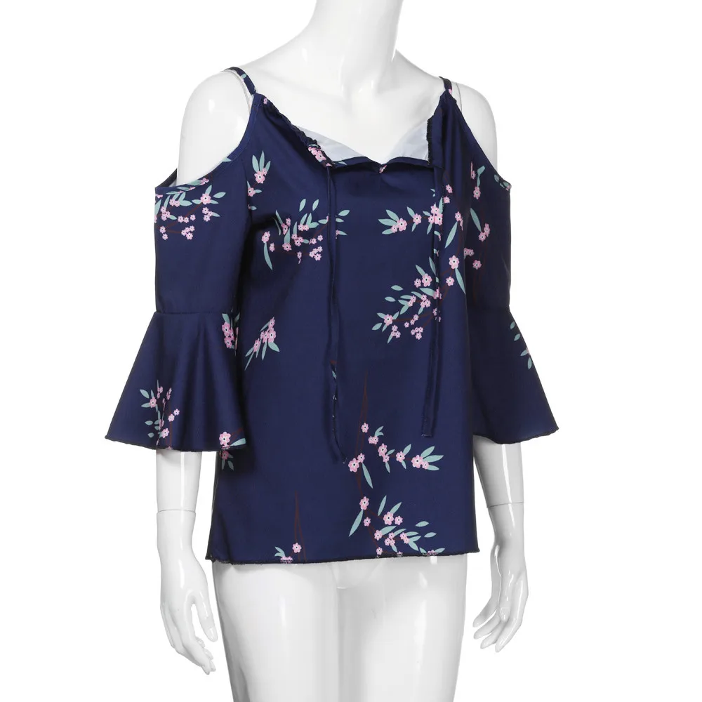 Блузка женская с цветочным принтом летняя 2019 | Женская одежда