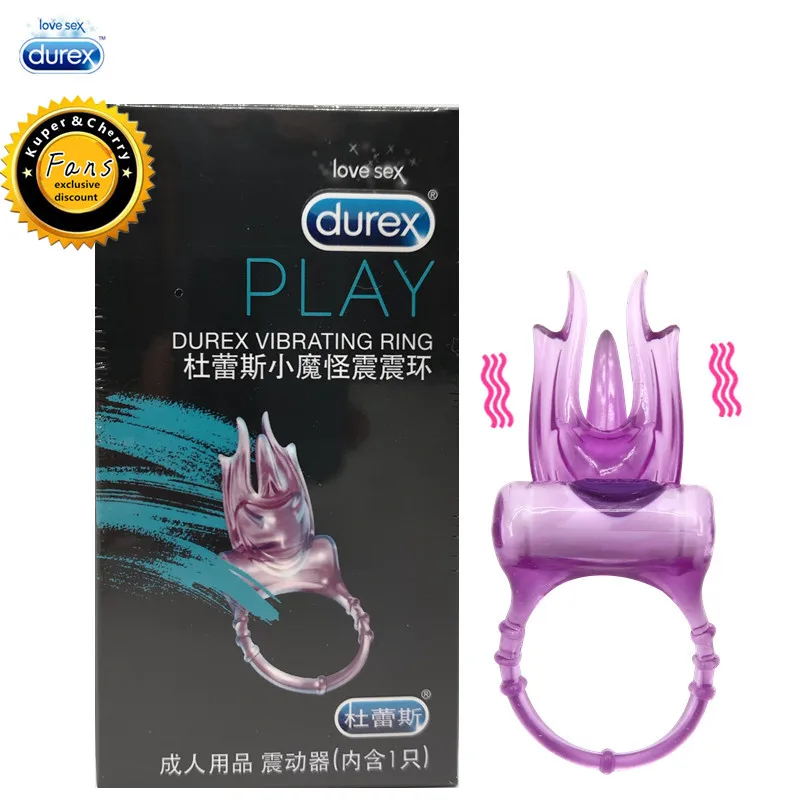 Durex пенис вибрирующее кольцо водонепроницаемая Стимуляция клитора женский