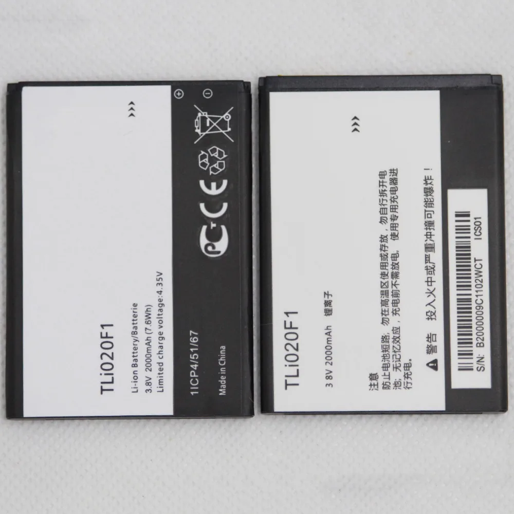 Новинка 100% года батарея TLI020F1 2000 мАч для TCL J720T J726T Alcatel One Touch Pop 2 5042d C7 7040 стандартная