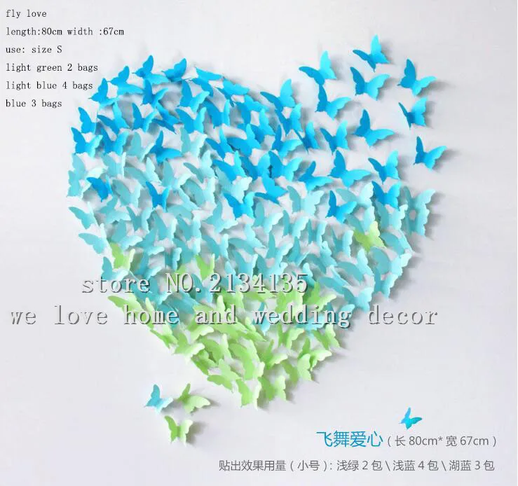 20 шт./лот свадьба трехмерное бумажные цветы бабочка украшение украсить свадебный