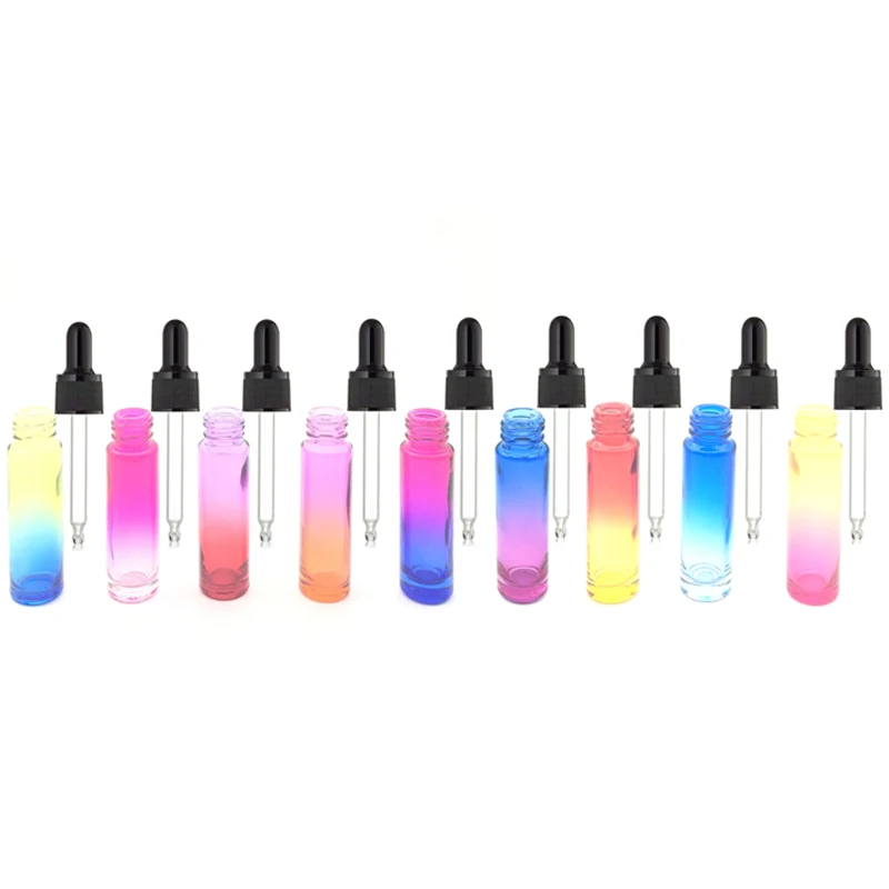 

10pcs 10ml Perfume Sample Glass Dropper Bottle with Pure Glass Pipette Tubes Mini Essential Oil Vial