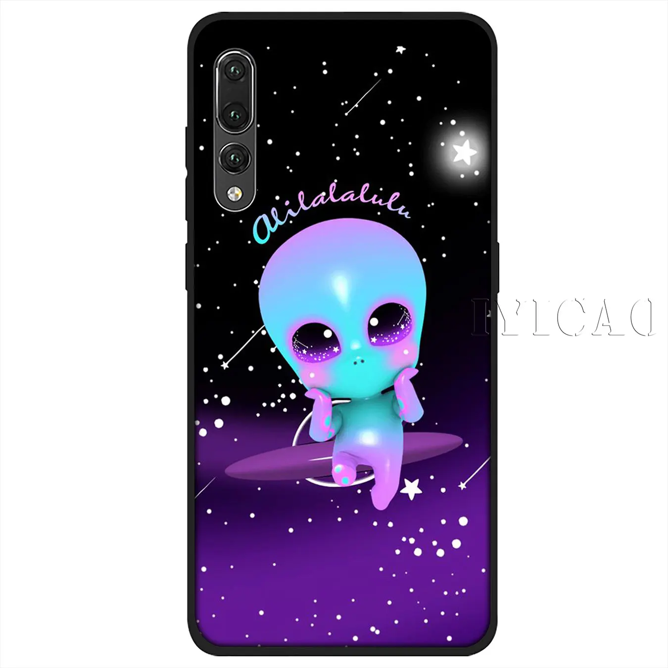 IYICAO Cute Alien UFO Kawaii Soft Silicone Case for Huawei P30 P20 Pro P10 P9 P8 Lite Mini 2017 2016 2015 P smart Z 2019 Cover |