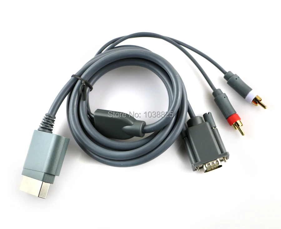 Новый HD Тонкий Видео Аудио AV PC монитор VGA кабель 2 RCA аудио шнур коннектор в 1 для Xbox
