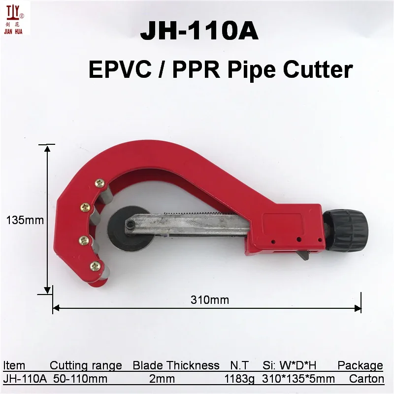 Free shipping Plumber tools large range cut up to 110mm manual Pipe tool Plastic PVC Tube Cutter cutting tools|pipe tube cutter|tools cutpipe |