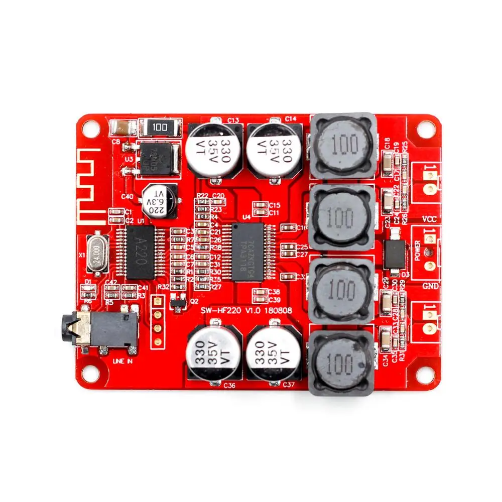 Bluetooth 5 0 приемник TPA3118 стерео плата цифрового усилителя 30 Вт для 4-8ом динамика 8 ~ 26