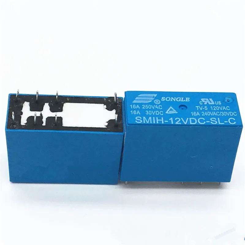 Реле мощности SMIH-12VDC-SL-C SMIH-24VDC-SL-C 8 контактов 16 А 2 шт./лот | Строительство и ремонт