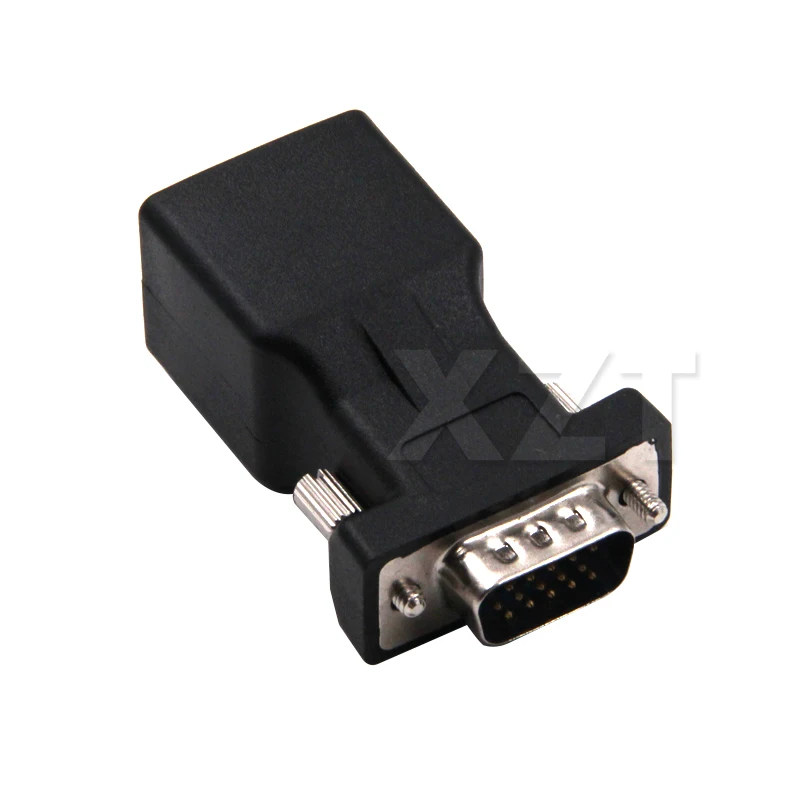 Высококачественный удлинитель VGA штырь-гнездо к сетевому кабелю LAN RJ45 CAT5 CAT6