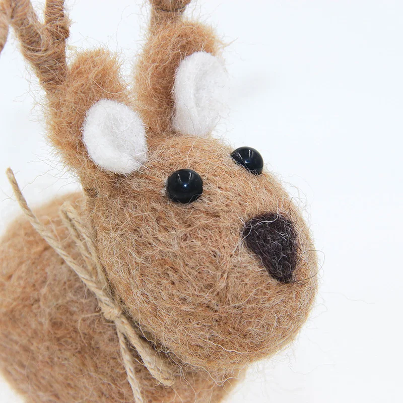 Креативное шерстяное украшение с милым оленем для спальни подарки на Рождество