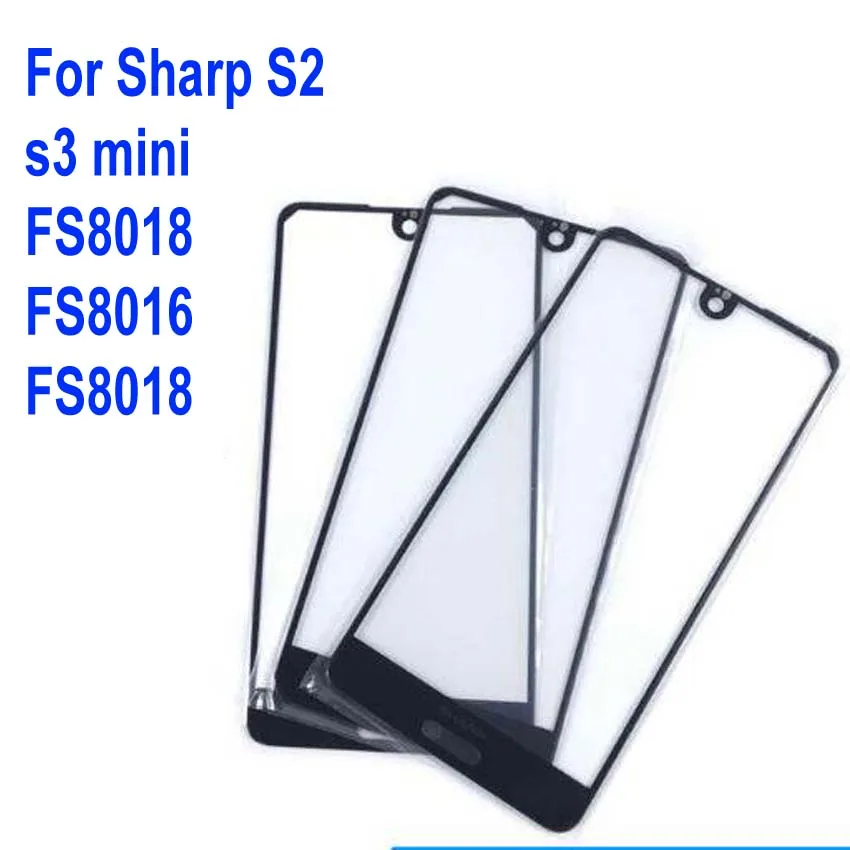 

Top Quality New Outer Glass Lens LCD Front Panel Touch Screen For Sharp S2 s3mini FS8018 FS8016 External Screen Mobile Parts