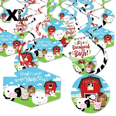 12 шт. спиральные Подвесные Украшения для вечеринки в честь рождения ребенка -