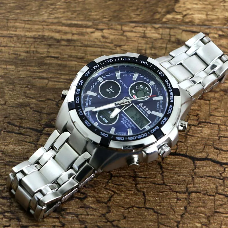 

Men Watch Brand LED Digital Watches Waterproof Stainless Steel Casual Quartz Sports Military watch Relogio Masculino