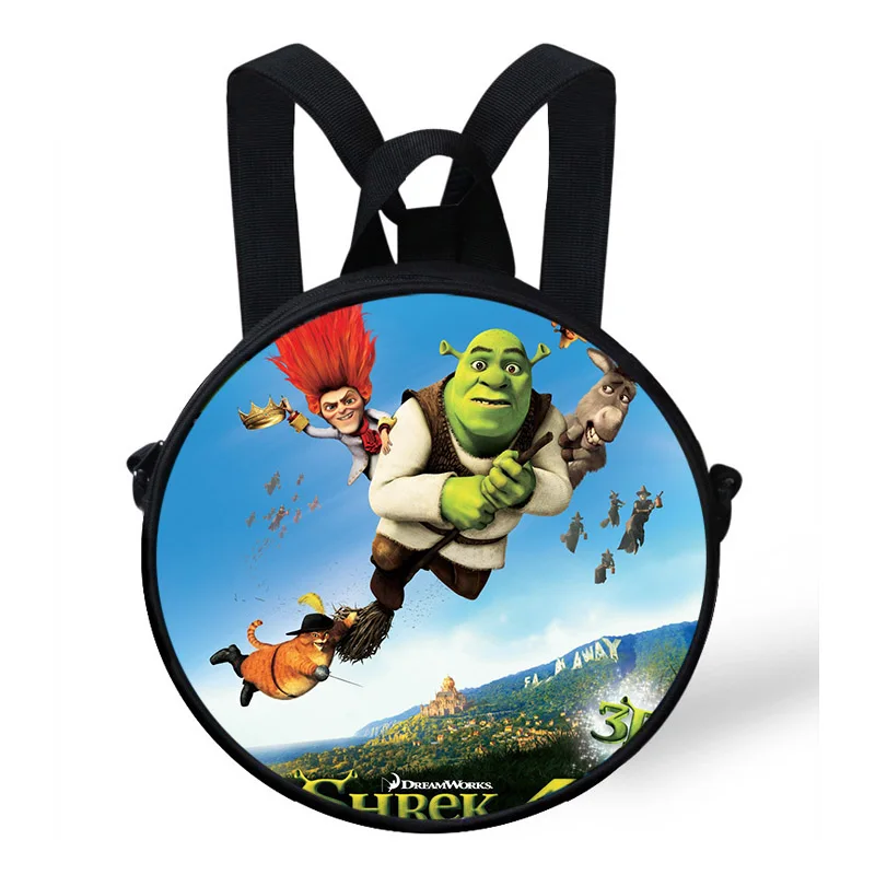 Рюкзак для детей Круглый 9 дюймов с принтом из мультфильма Sherk|Школьные ранцы| |