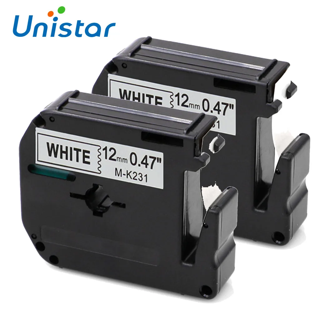 Юнистар 2 шт. Совместимость Брат M лента этикеток картридж K231 MK231 для Brother P touch