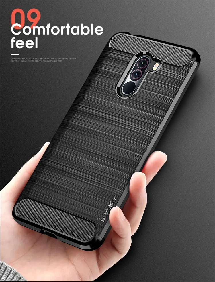 IPAKY Силиконовый противоударный чехол для телефона Xiaomi Pocophone F1 Poco F 1 PocoF1 Global 6 64/128 GB Xiomi бампер маленький
