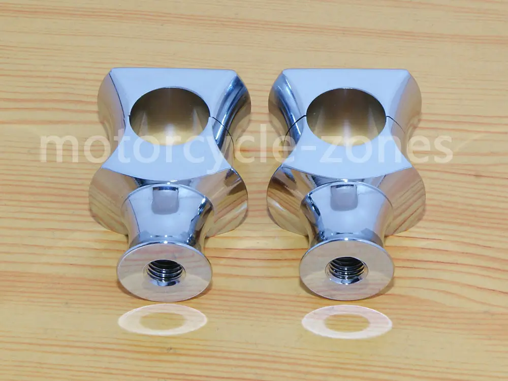 Хром 1 &quot25 мм мотоциклетные Кафе Racer Руль Riser зажим для Harley Custom Bobber Chopper |