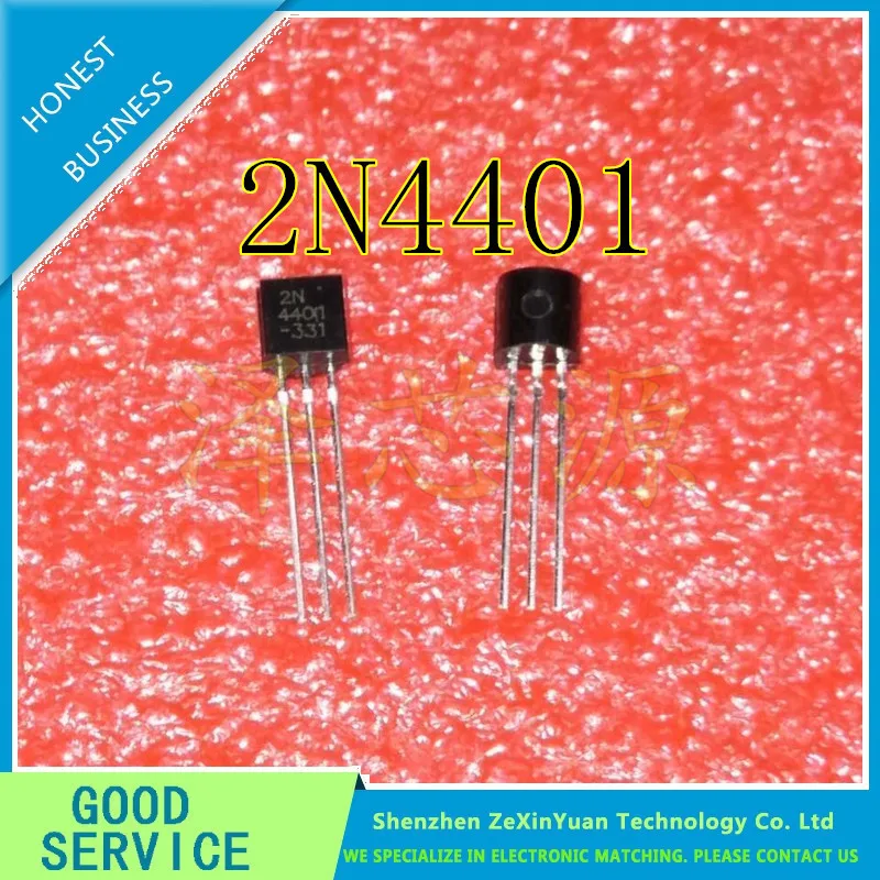 1000 шт./лот Новый 2N4401 0.6A/40V NPN транзистор низкой мощности TO-92