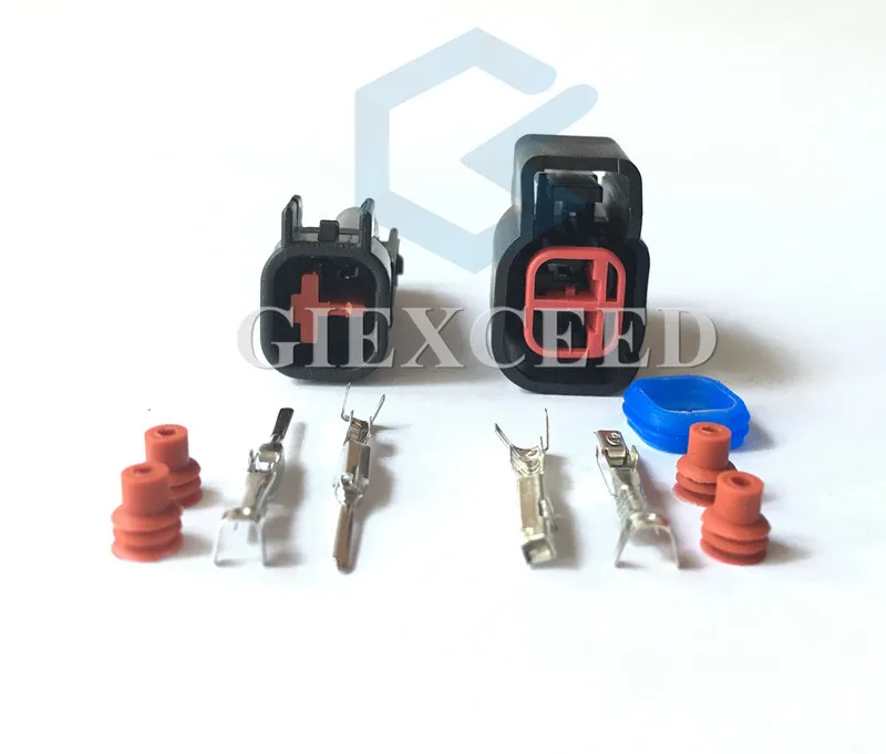 2 комплекта Delphi контактный гнездовой и разъем EV6 для топливного инжектора