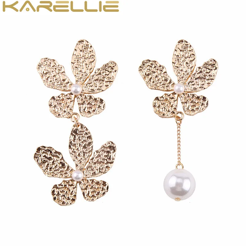 Karellie 2018 Металл Имитация жемчуга Бусины серьги Femme свадебное себе мотаться