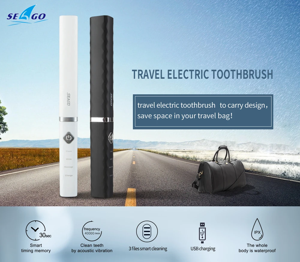 SEAGO электрическая зубная щетка USB перезаряжаемая зубная щетка Водонепроницаемая Глубокая чистка с 3 режимами щетки таймер щетка SG515