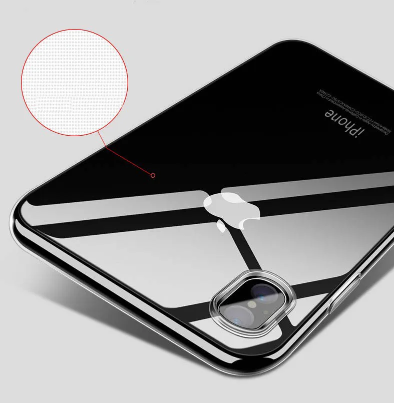 Ультра тонкий прозрачный чехол для iPhone X Xs Max Xr 5 5S 6 S 7 8 плюс бампер Мягкий силикон