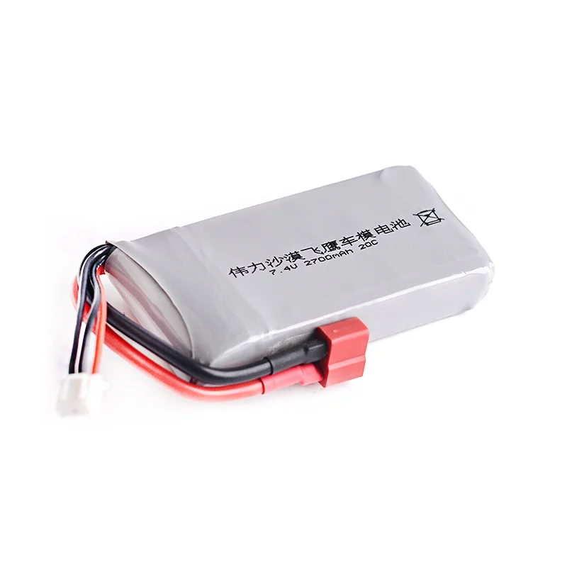 Аккумулятор Lipo 2S 7 4 В 2700 мАч 20C Max 40C для Wltoys 12428 12423 1:12 запасные части