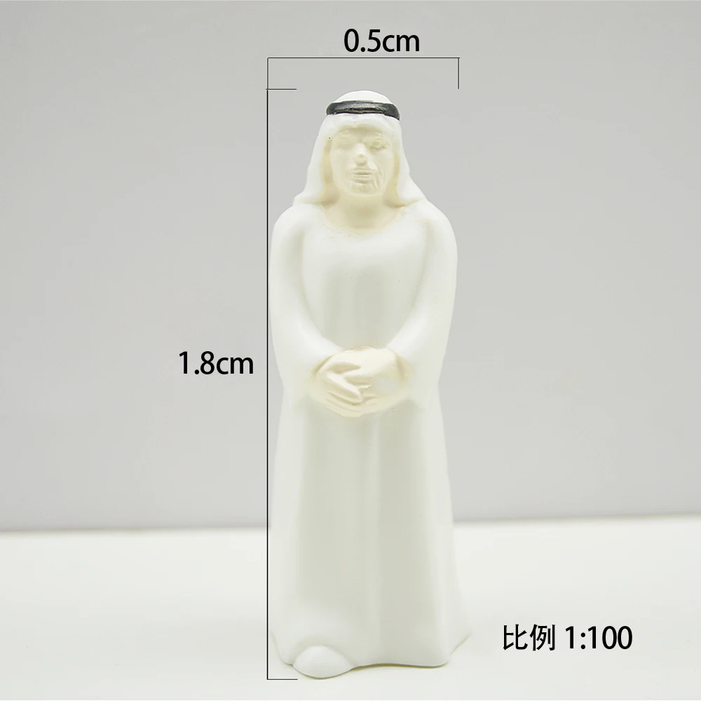

Model Arab Figures ABS Plastic White And Black Dresses People For Diorama Architecture Street Scene Making 100pcs 1:100 Scale