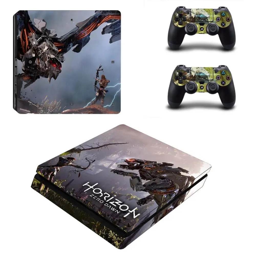Наклейка Ps4 slim Skins Horizon: Zero Dawn, предназначенная для игровой консоли 4 Slim и 2 контроллера - Цвет: YSP4S1064
