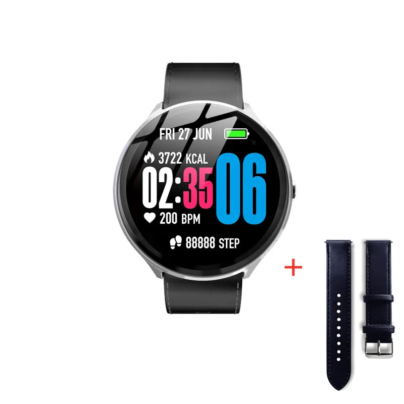 silver ad blue strap Смарт-часы V12, измеритель артериального давления, кислородный трекер, умные часы, пульсометр, спортивный умный фитнес-браслет PK KW18 DZ09 A1 Q8 V11 - Цвет: silver ad blue strap
